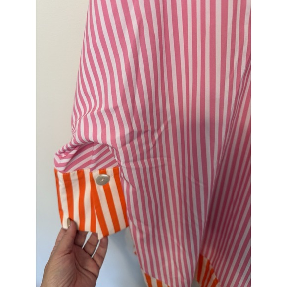 Tuckernuck Atlantic-Pacific Willow Oversized Tunic Pink Orange Stripe XXXL - Picture 5 of 9
